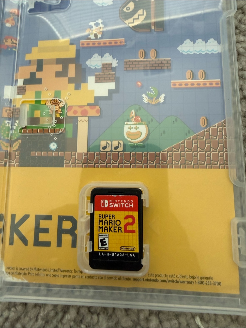 Nintendo Switch Super Mario Maker 2 - Yellow and Red Game Card